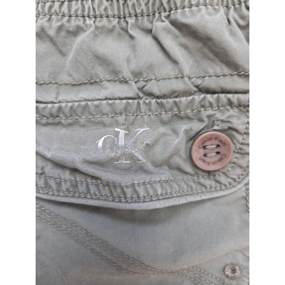 Women's Calvin Klein Maternity Cargo Shorts L Khaki - Picture 4 of 4